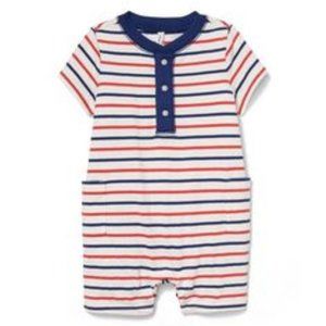 Janie and Jack Striped Henley 1-Piece, 18-24M - NWT